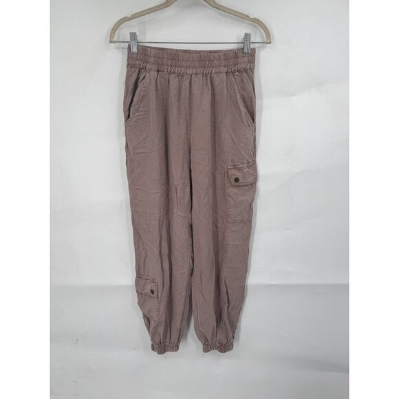 Anthropologie Cargo Jogger Pant Women Small Pink Grunge Retro Minimalist Preppy - Picture 1 of 10